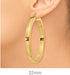 14k Yellow Gold Square Tube Hoop Earrings (3mm), All Sizes - LooptyHoops