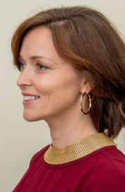 14k Yellow Gold Square Tube Hoop Earrings (3mm), All Sizes - LooptyHoops