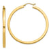 14k Yellow Gold Square Tube Hoop Earrings (3mm), All Sizes - LooptyHoops