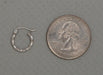 14k White Gold Twisted Taffy Hoop Earrings (2mm), All Sizes - LooptyHoops