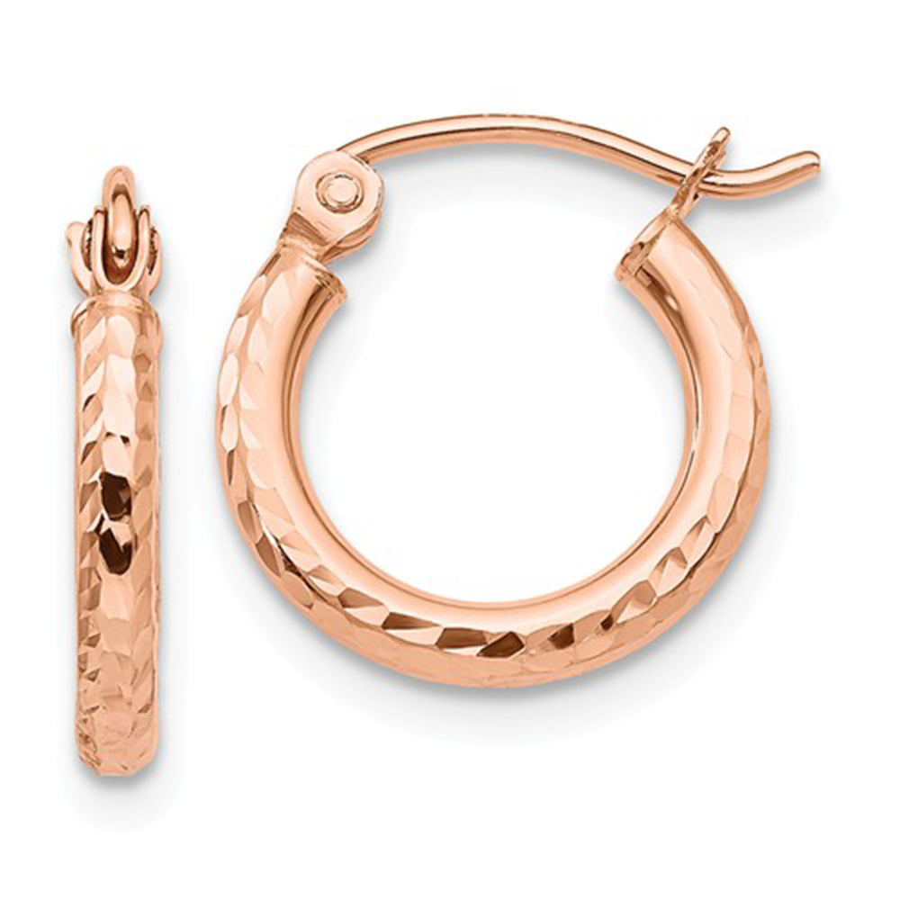 Small rose gold hoop earrings new arrivals