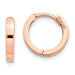 14k Rose Gold Hidden Post Hinged Huggie Hoop Earrings 0.5in (12mm) - LooptyHoops