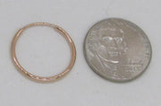 14K Rose Gold Continuous Endless Hoop Earrings, .80 In (20mm) (1.5mm Tube) - LooptyHoops