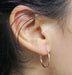 14K Rose Gold Continuous Endless Hoop Earrings, .80 In (20mm) (1.5mm Tube) - LooptyHoops