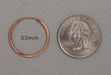 14k Rose Gold Continuous Endless Hoop Earrings (1.5mm), All Sizes - LooptyHoops