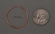 14k Rose Gold Continuous Endless Hoop Earrings (1.5mm), All Sizes - LooptyHoops