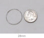 14K White Gold Continuous Endless Hoop Earrings (1.2mm), All Sizes - LooptyHoops