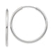 14K White Gold Continuous Endless Hoop Earrings (1.2mm), All Sizes - LooptyHoops