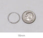 14K White Gold Continuous Endless Hoop Earrings (1.2mm), All Sizes - LooptyHoops