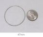 14K White Gold Continuous Endless Hoop Earrings (1.2mm), All Sizes - LooptyHoops