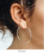 14K White Gold Continuous Endless Hoop Earrings (1.2mm), All Sizes - LooptyHoops