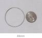 14K White Gold Continuous Endless Hoop Earrings (1.2mm), All Sizes - LooptyHoops
