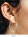 14K White Gold Continuous Endless Hoop Earrings (1.2mm), All Sizes - LooptyHoops