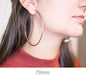 Large 14K Yellow Gold Continuous Endless Hoop Earrings, 2.75 In (70mm) (2mm Tube) - LooptyHoops