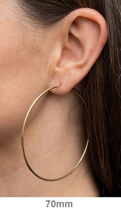 Luvente Yellow Gold Hoop Earrings — Màti