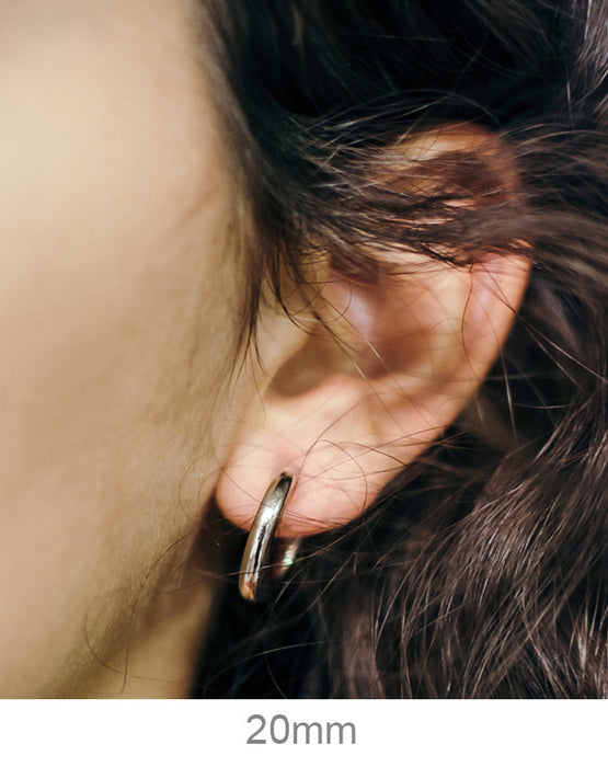 14k White Gold Endless Hoop Earrings (3mm), All Sizes - LooptyHoops