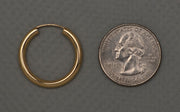 14k Yellow Gold Endless Hoop Earrings (3mm), All Sizes - LooptyHoops