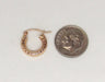 14k Rose Gold Thick Diamond Cut Hoop Earrings (3mm Thick), All Sizes - LooptyHoops
