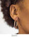 14k Rose Gold Thick Diamond Cut Hoop Earrings (3mm Thick), All Sizes - LooptyHoops