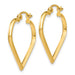 14k Yellow Gold Heart Shaped Hoop Earrings - LooptyHoops