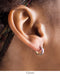 Two Tone 14K Gold Hinged Huggie Hoop Earrings, All Sizes - LooptyHoops