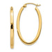 14k Yellow Gold Square Tube Oval Hoop Earrings, 31mm x 18mm (2mm Tube) - LooptyHoops