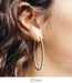 14K Yellow Gold Oval Hoop Earrings w/ Square Tube, All Sizes - LooptyHoops