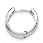 Single 14k White Gold Hinged Huggie Hoop Earring (5mm), 1/2 inch (13mm) - LooptyHoops