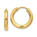 14K Yellow Gold Hinged Endless Huggie Hoop Earrings(2.5mm Tube)(2 sizes) - LooptyHoops
