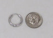 Small 14K White Gold Endless Hinged Huggie Hoop Earrings, .60 In (15mm) (2.5mm Tube) - LooptyHoops