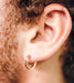 Small 14K Rose Gold Hinged Huggie Hoop Earrings, .60 In (15mm) (2.5mm Tube) - LooptyHoops