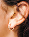 Small 14K Rose Gold Hinged Huggie Hoop Earrings, .60 In (15mm) (2.5mm Tube) - LooptyHoops