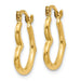 14K Gold Heart Shaped Hoop Earrings (2mm Thick), 16mm-20mm - LooptyHoops