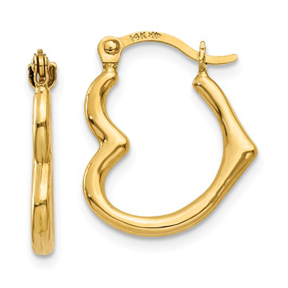 Small heart shaped hoop earrings store