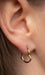 Single 14K Rose Gold Heart Shaped Hoop Earring (2mm Thick), 16mm - LooptyHoops