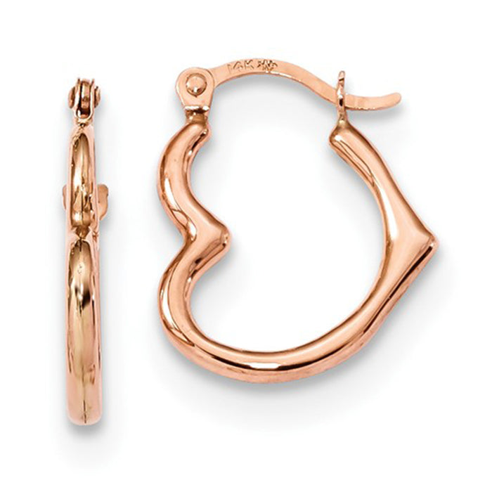 LeCalla - Buy 925 Sterling Silver Jewellery Two-Tone Love Heart Click-Top Hoop  Earrings for Women 26MM Online