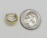 Small 14K Yellow Gold Wide Hinged Huggie Hoop Earrings .40 in (10mm) (6mm Wide) - LooptyHoops