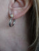 14k White Gold Round Hoop Earring Jackets - LooptyHoops