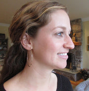 14k Yellow Gold Continuous Endless Hoop Earrings (1.5mm), All Sizes - LooptyHoops