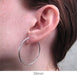 14k White Gold Endless Hoop Earrings (1.5mm), All Sizes - LooptyHoops