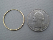 14k Yellow Gold Endless Hoop Earrings (1.25mm), All Sizes - LooptyHoops