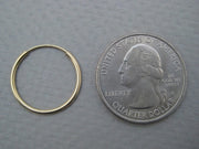 14k Yellow Gold Endless Hoop Earrings (1.25mm), All Sizes - LooptyHoops