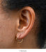 Single 14k Yellow Gold Endless Hoop Earring (1.25mm), 14mm - LooptyHoops