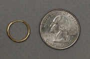 14k Yellow Gold Endless Hoop Earrings (1.25mm), All Sizes - LooptyHoops