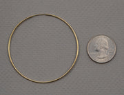 14k Yellow Gold Endless Hoop Earrings (1.25mm), All Sizes - LooptyHoops