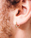 Small 14k Yellow Gold Wide Hinged Huggie Hoop Earrings, 0.5 In (12mm) or 0.6 In (15mm) (3mm Tube) - LooptyHoops
