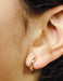 Small 14k Yellow Gold Wide Hinged Huggie Hoop Earrings, 0.5 In (12mm) or 0.6 In (15mm) (3mm Tube) - LooptyHoops