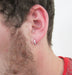 14k White Gold Hinged Huggie Hoop Earrings (3mm) 1/2 inch (12mm) - LooptyHoops