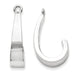 14k White Gold Tapered J-Hoop Earring Jackets - LooptyHoops