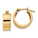 14K Yellow Gold Huggie Hoop Earrings (5mm), 0.4 inches (10mm) - LooptyHoops
